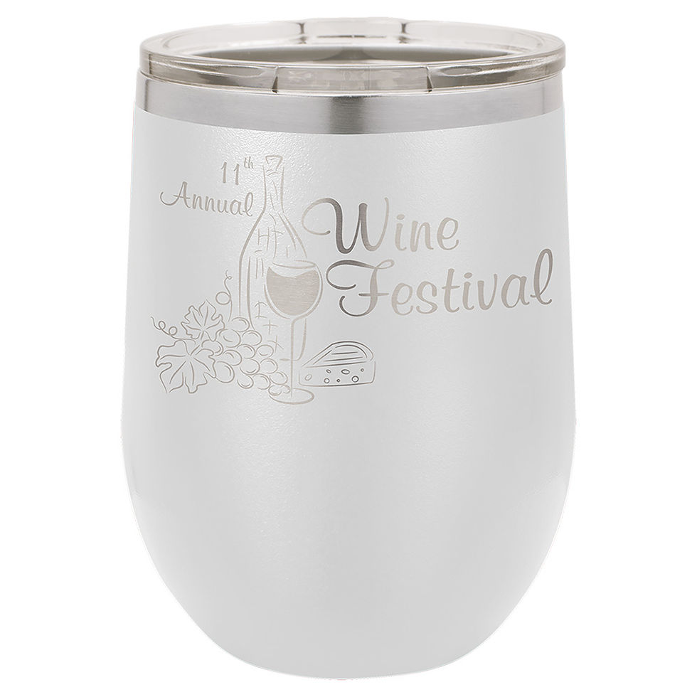 Thumbnail: Custom Engraved Polar Camel 12 oz Stemless Wine Glasses 2