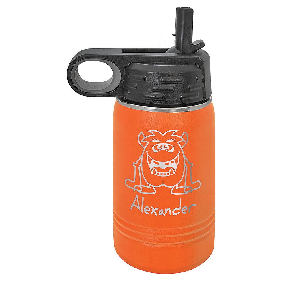 Thumbnail: Custom Engraved Polar Camel 12 oz Powder Coated Water Bottle 2