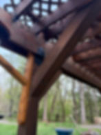 The backyard pergola.