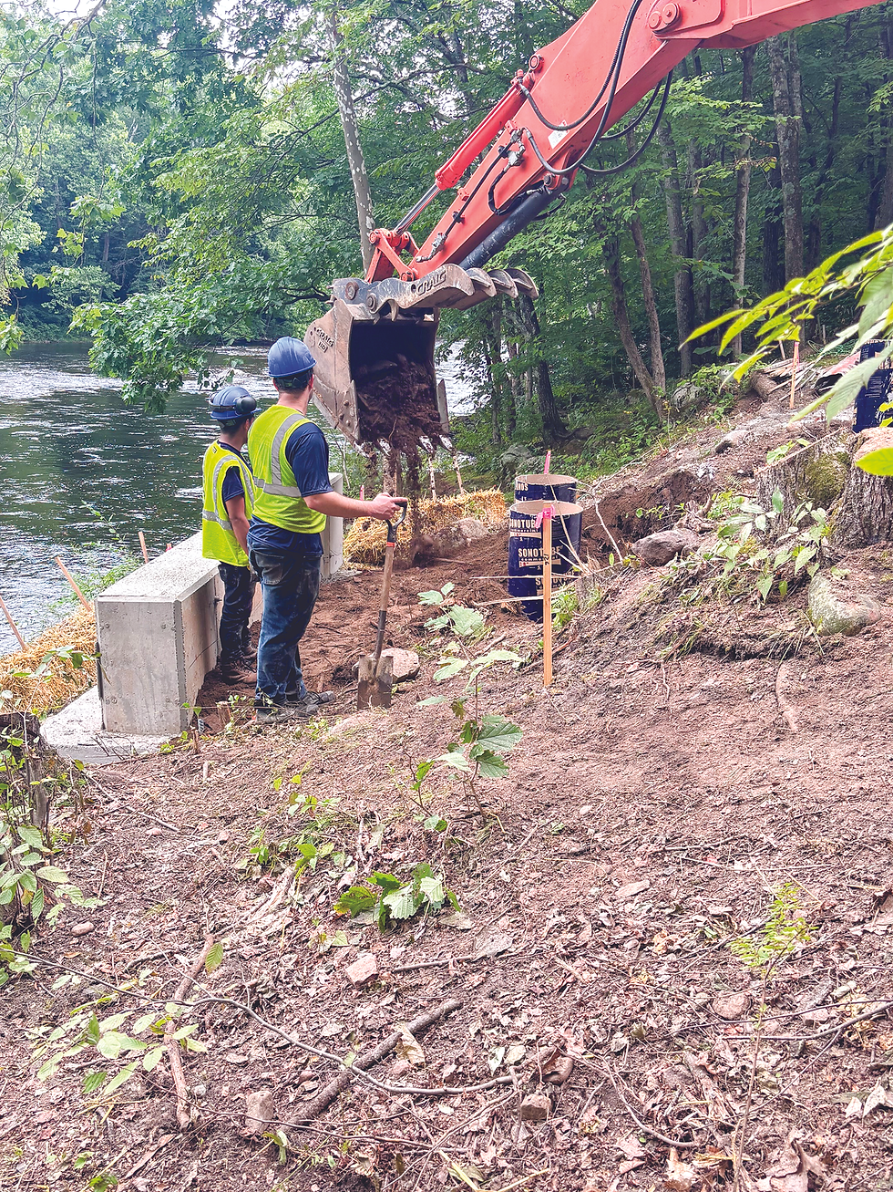 Ken Core Construction workers began the process of building Polly’s Pier in mid-August with intended completion by the end of September.