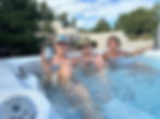 Relaxing at the end of a long day in Santa Fe are, from left, Mary Ellen Mullins, Diane Sullivan and Donna Myslow.