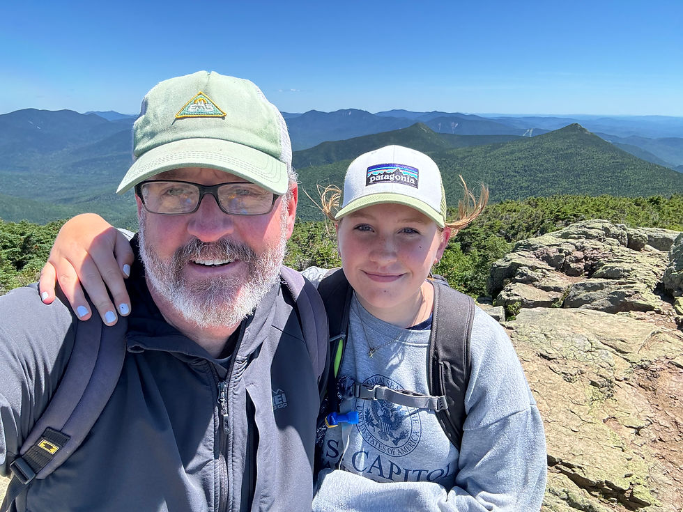 Dan and Keira at the top of Mt. Washington
