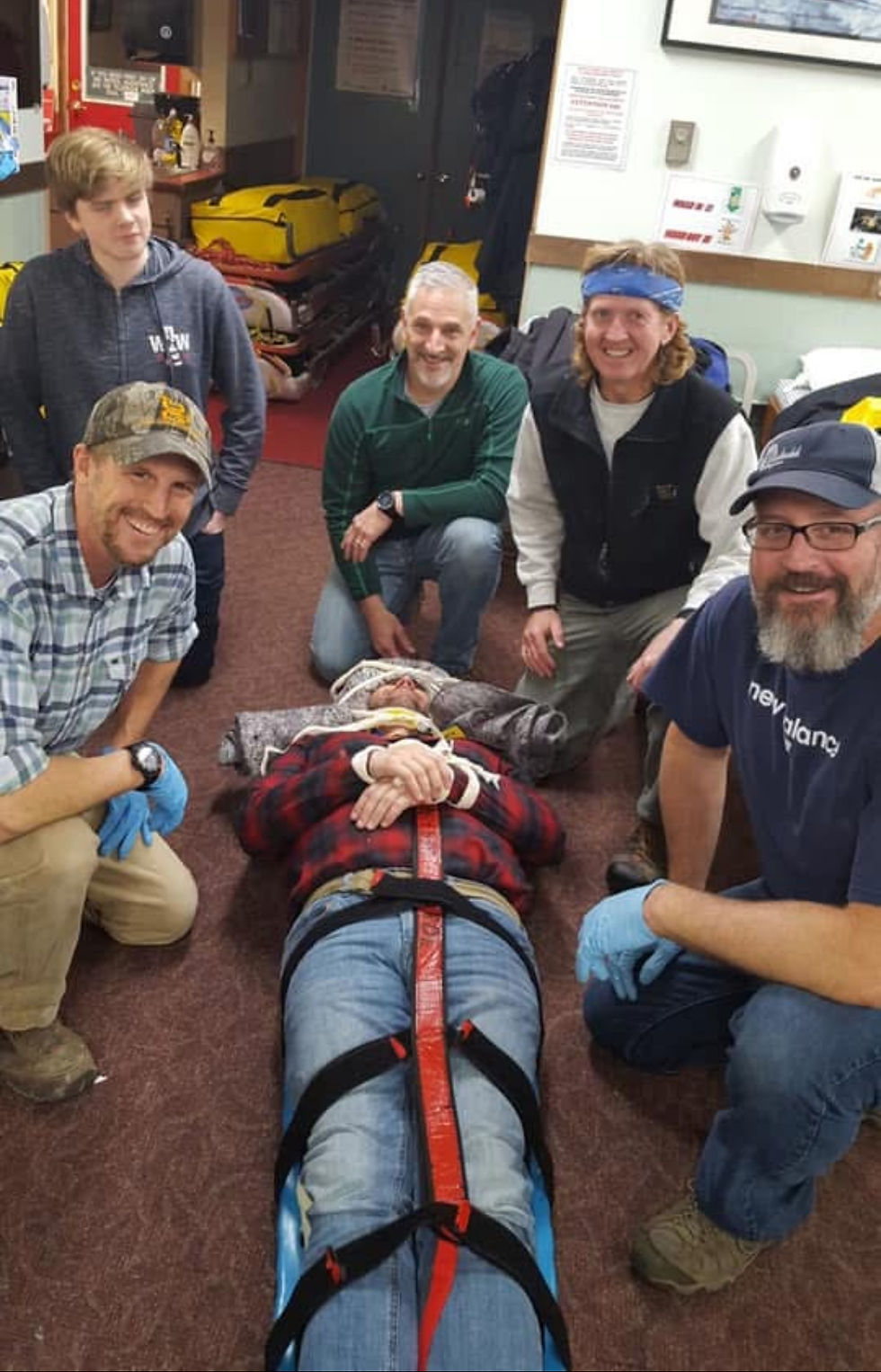 Dan during his National Ski Patrol training at Ski Sundown