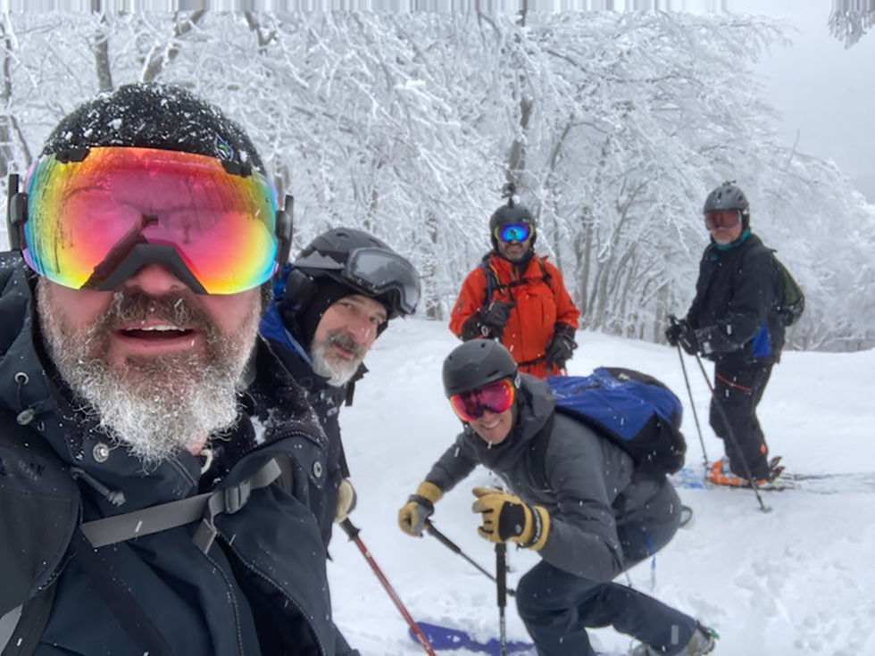 Dan and some of his friends at Mt. Greylock in MA. This photo is an example of his “selfie” technique, which he often claimed to have invented.