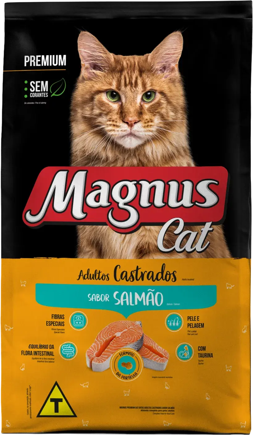 Magnus Cat Premium Gatos Adultos Castrados Salmão 20KG