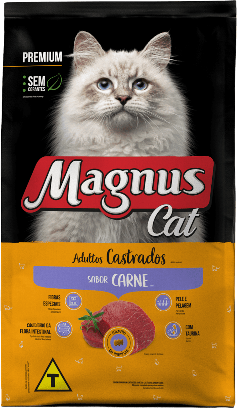Ração Seca Carne Adulto Castrado Magnus Cat 10,1kg