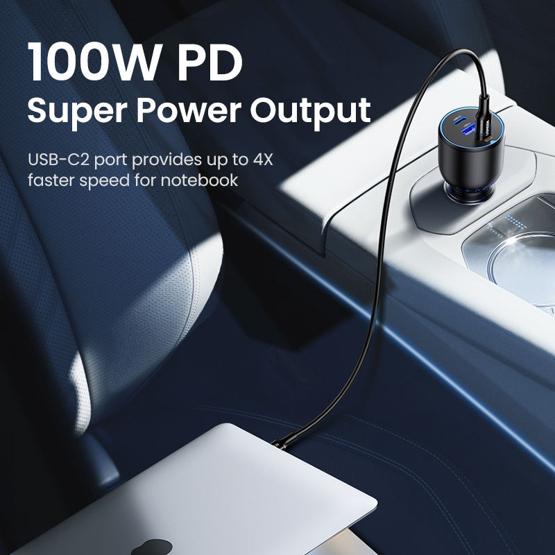 Thumbnail: UGREEN 130W USB C Fast Car Charger For Xiaomi iPhone 17 Samsung Galaxy S25 Lapto