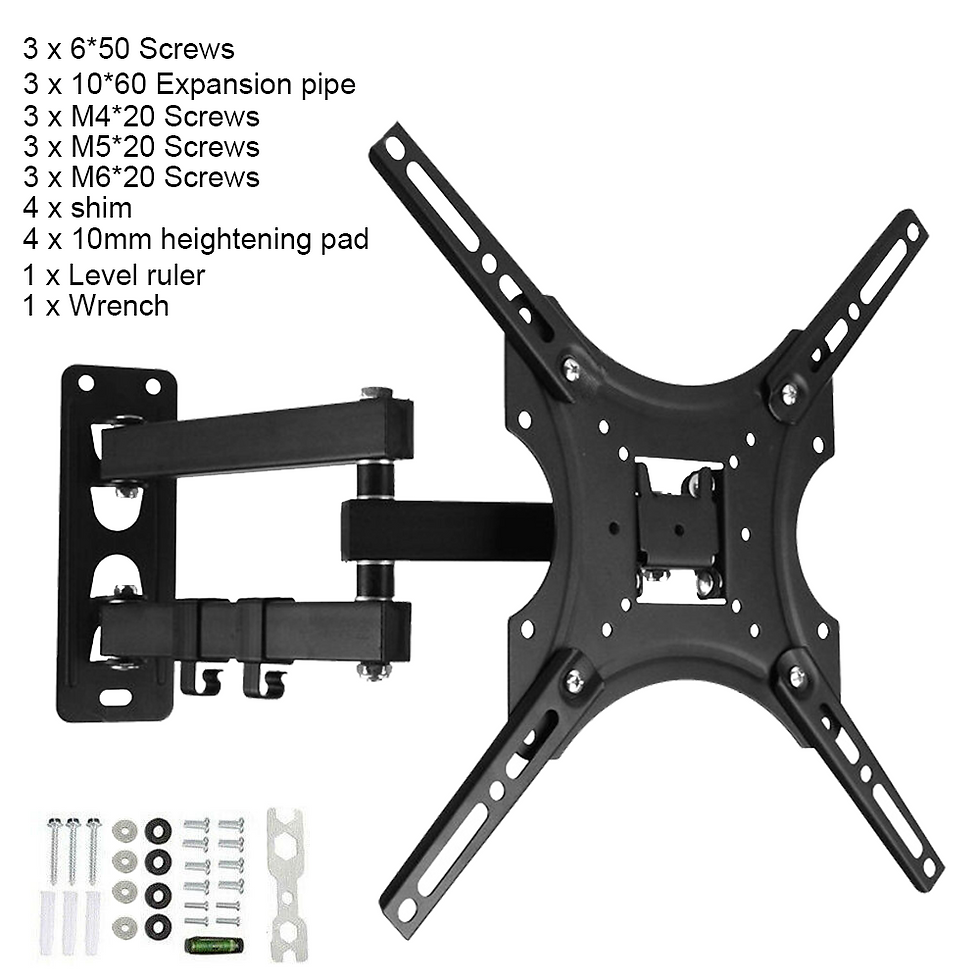 Thumbnail: Universal Retractable TV Monitor Wall Mount Bracket Articulating Arms Swivel Til