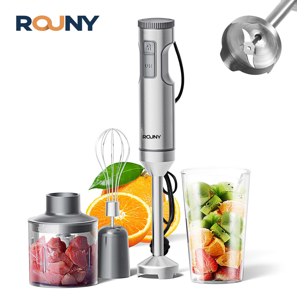 Hand Immersion Blender Powerful 4-in-1,Stainless Steel Stick Food Mixer,700ml Mi