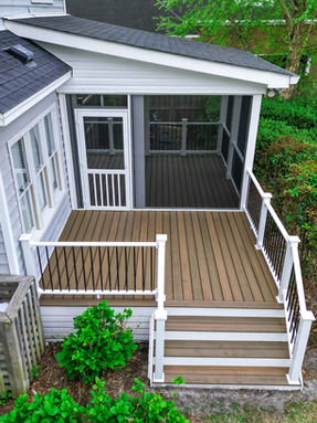 Exposed Rafers Screened In Porch. RTC Restorations. Wilmington NC.
