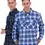 Thumbnail: Swanndri Egmont Men's Half Button Shirts Twin Pack