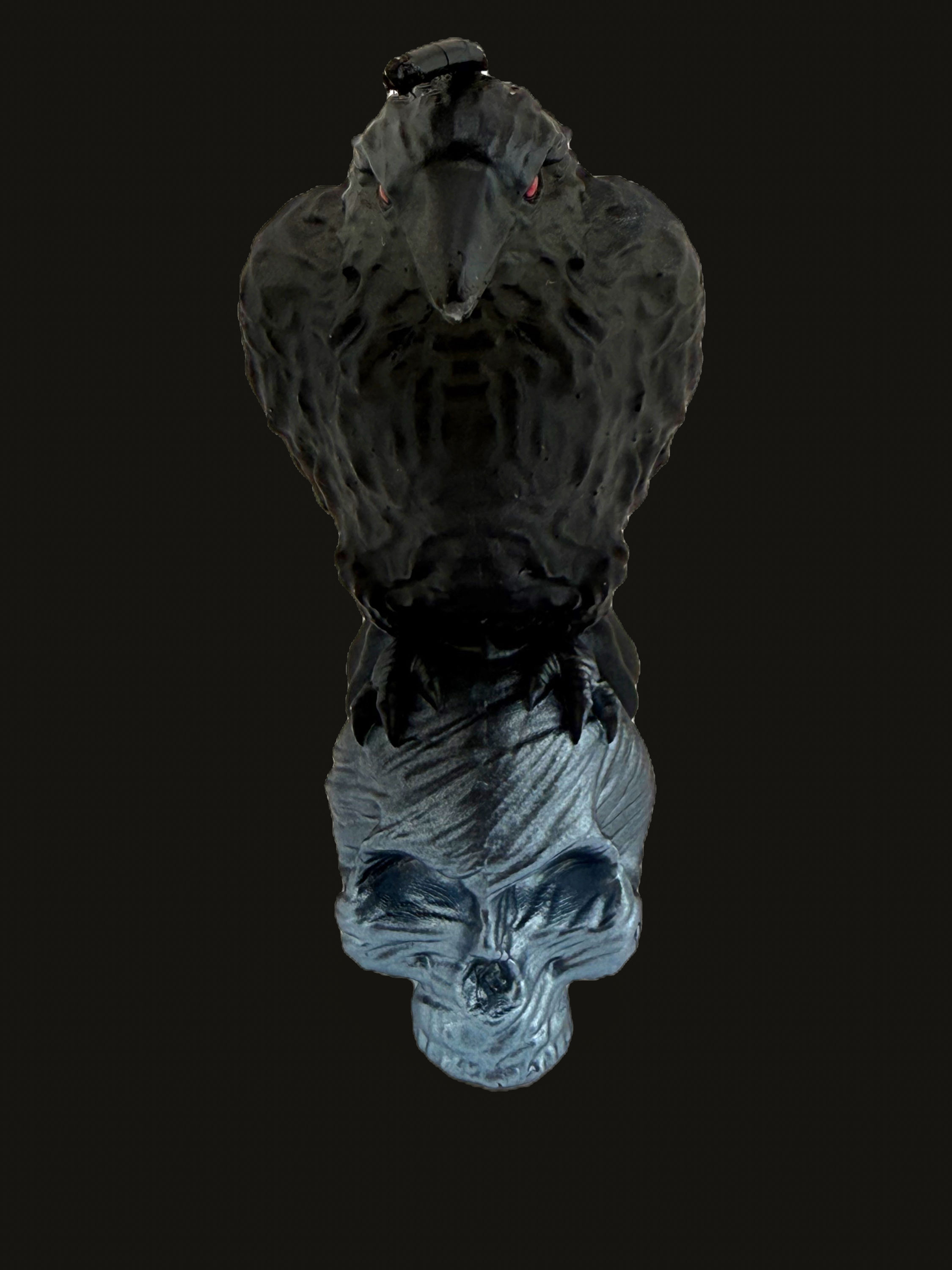 Raven on Skull Candle (Black)