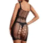 Model wearing Eleka Babydoll Rhinestone Dress