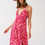 Thumbnail: Pink floral V-neck maxi dress