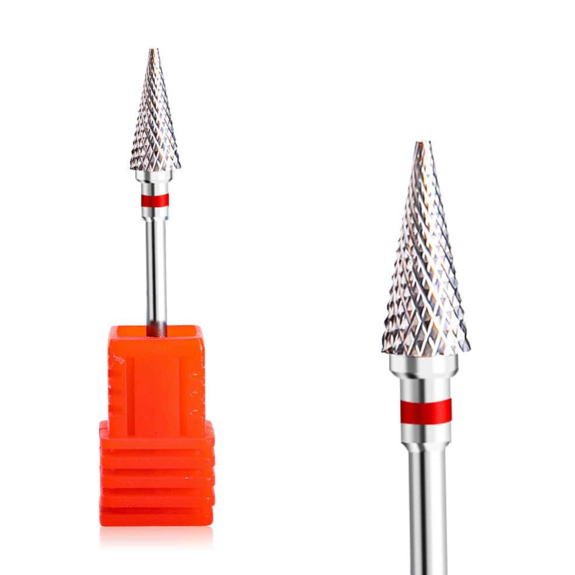 NAIL DRIL BIT CARBONE CORNE RED