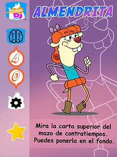 TARJETA DE JUEGO DE MESA DE ALMENDRITA
