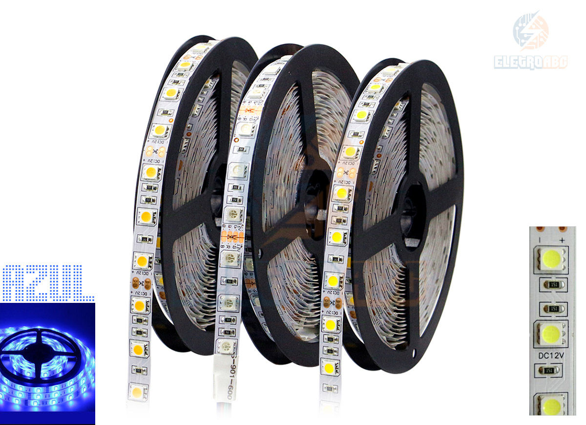 Fita LED 5050 Azul IP20