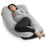 Thumbnail: PharMeDoc Full Body Pregnancy Pillow Pregnant Women with Detachable Extension