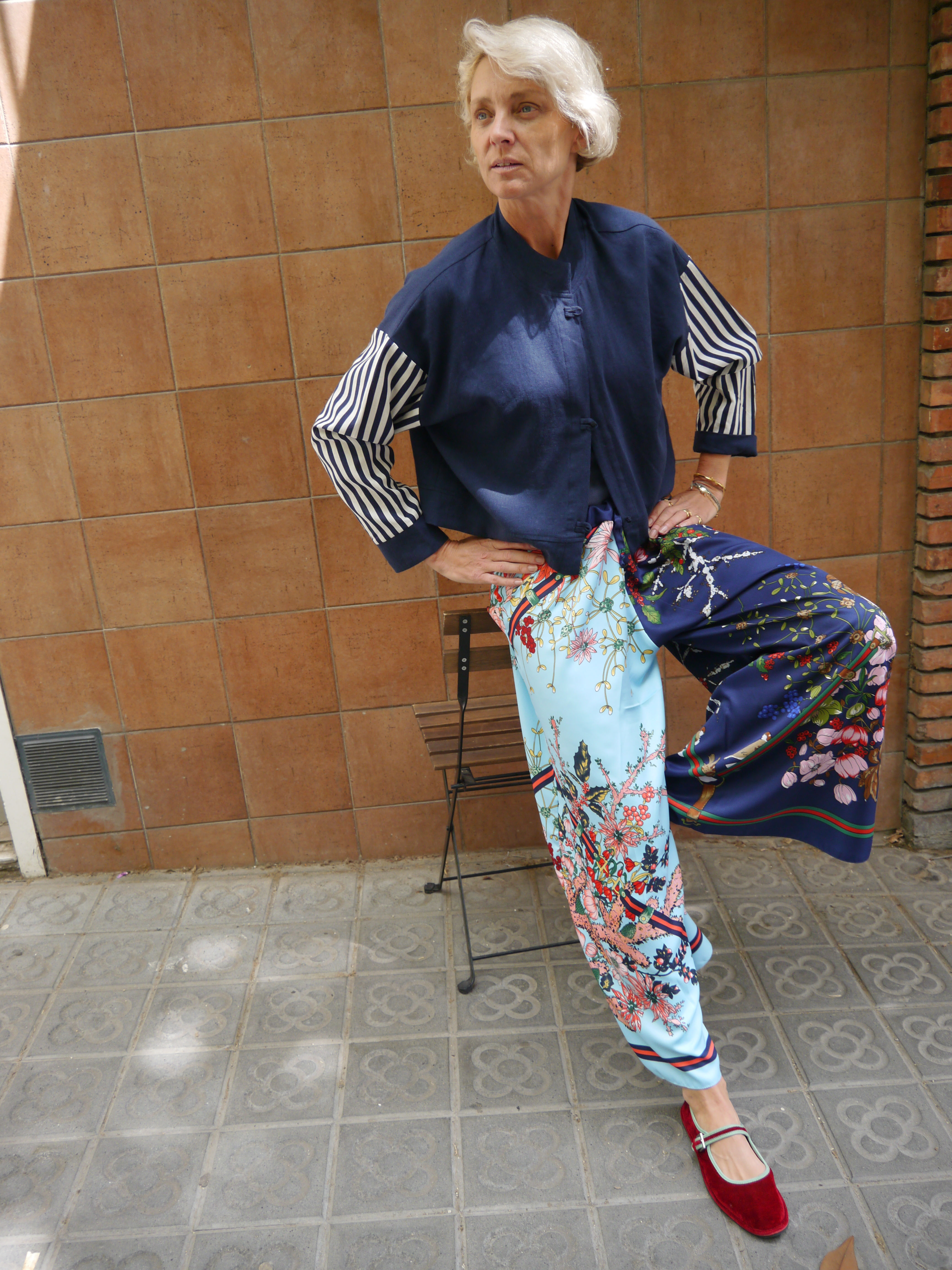 Bomber Dulce lino marino