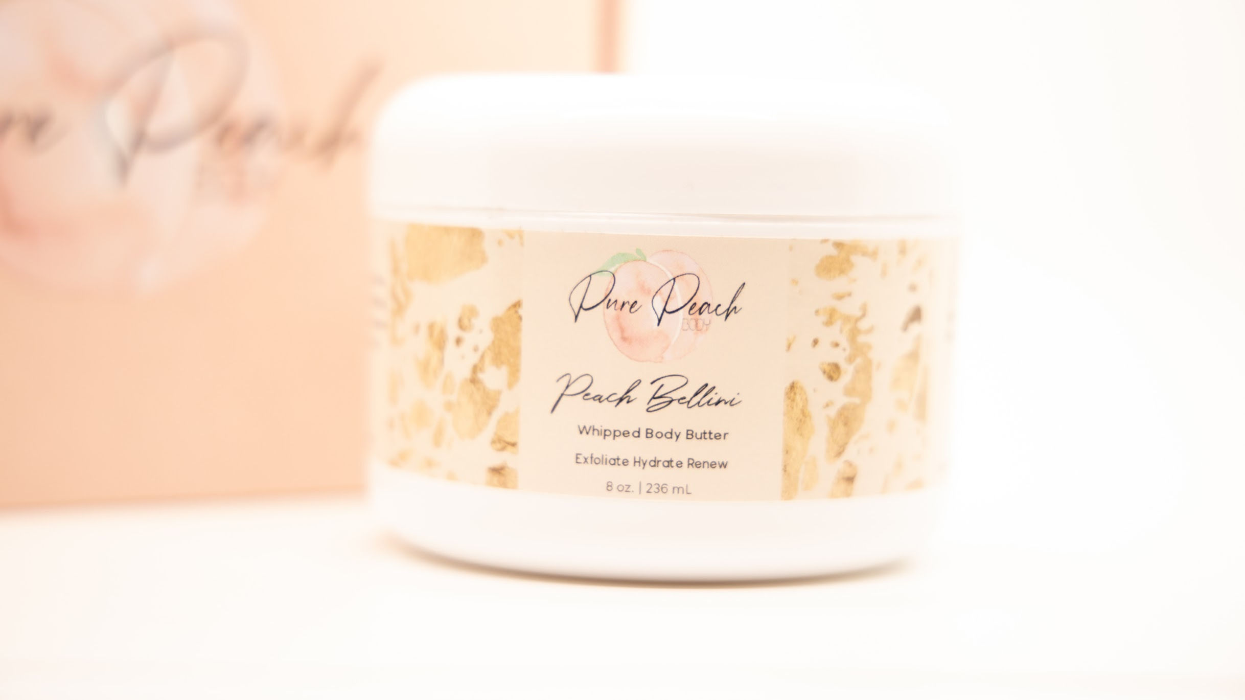 Pure Peach Body - Whipped Body Butters Peach Bellini 8 oz