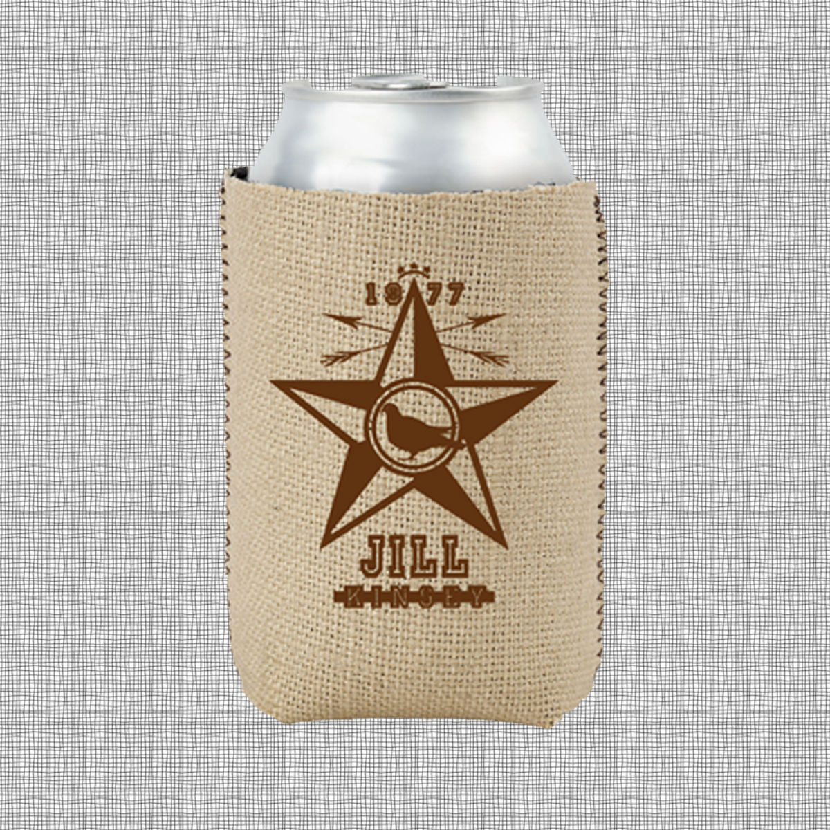 '1977 Star' - CAN COOLER (BURLAP)