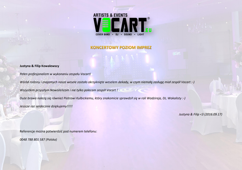 VOCART - Referencje - 2016.09.17 - Justy