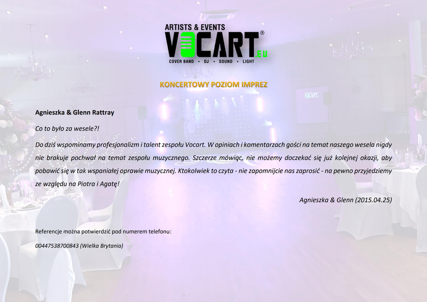 VOCART - Referencje - 2015.04.25 - Agnie