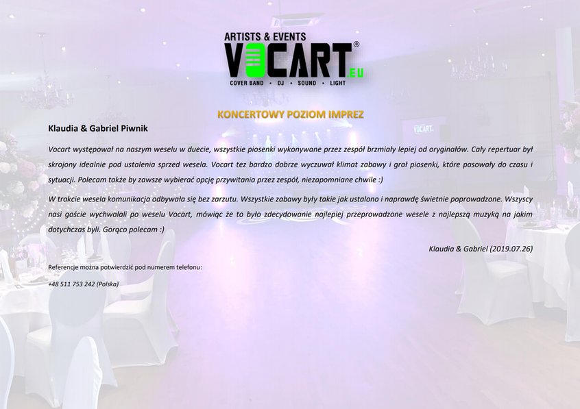 VOCART - Referencje - 2019.07.26 - Klaud