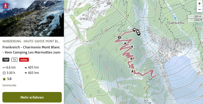 Frankreich - Charmonix Mont Blanc - Vom Camping Les Marmottes zum Grand Mulets Gletscher