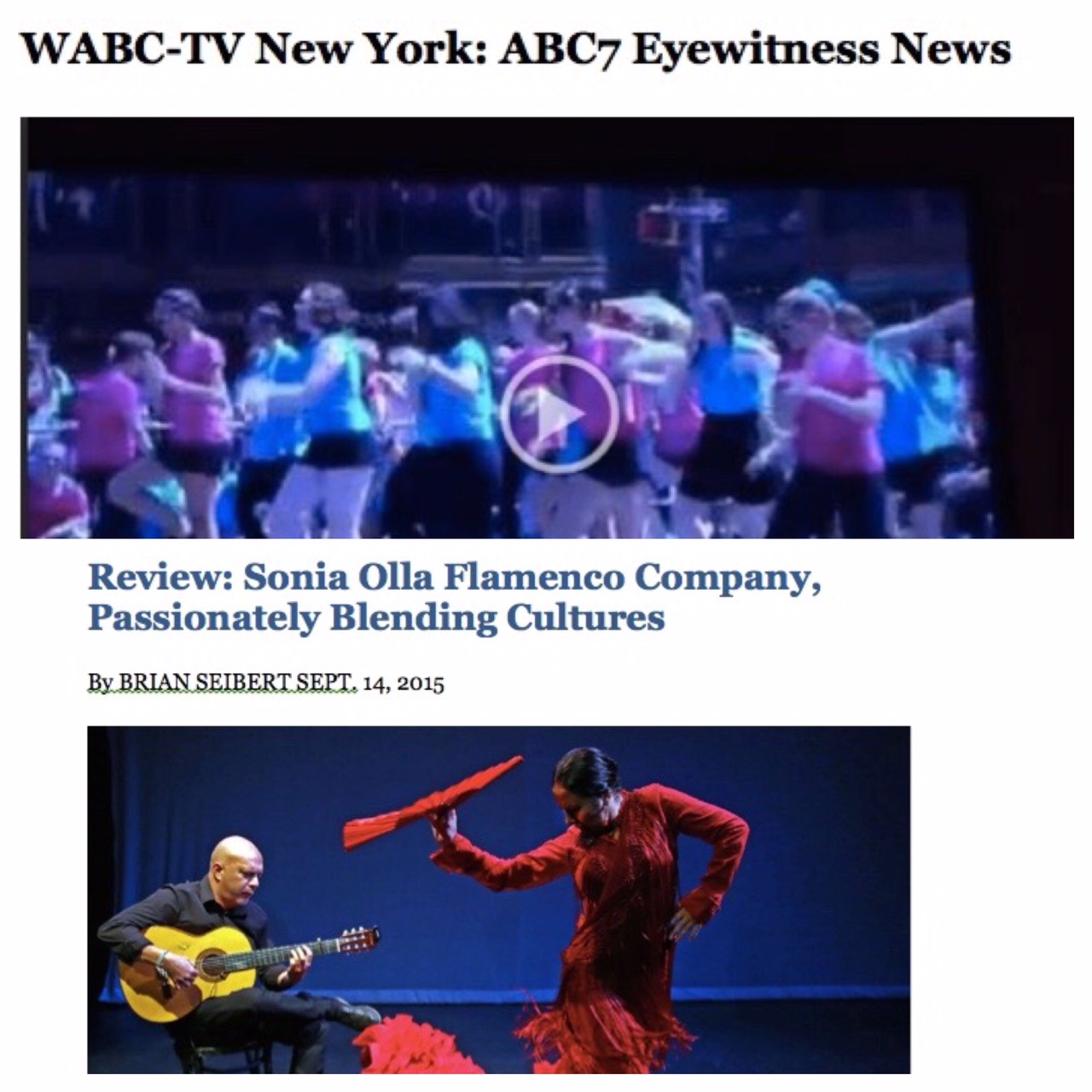 NYTimes-Sonia Olla Flamenco/Tap City