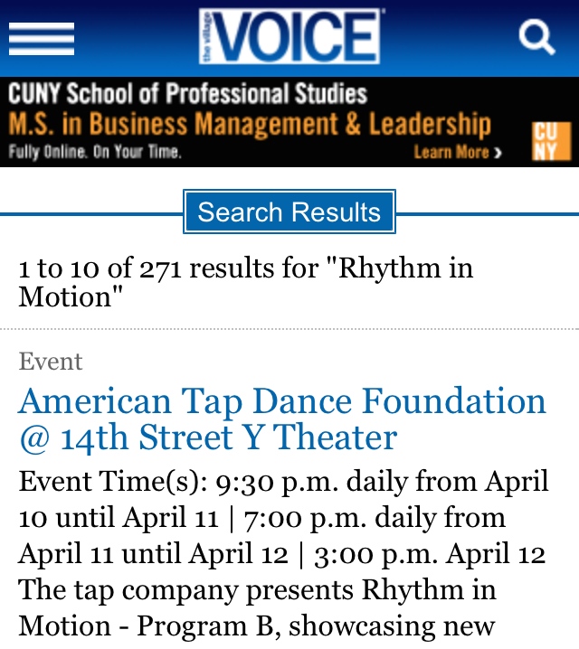 Village Voice - Rhythm in Motion