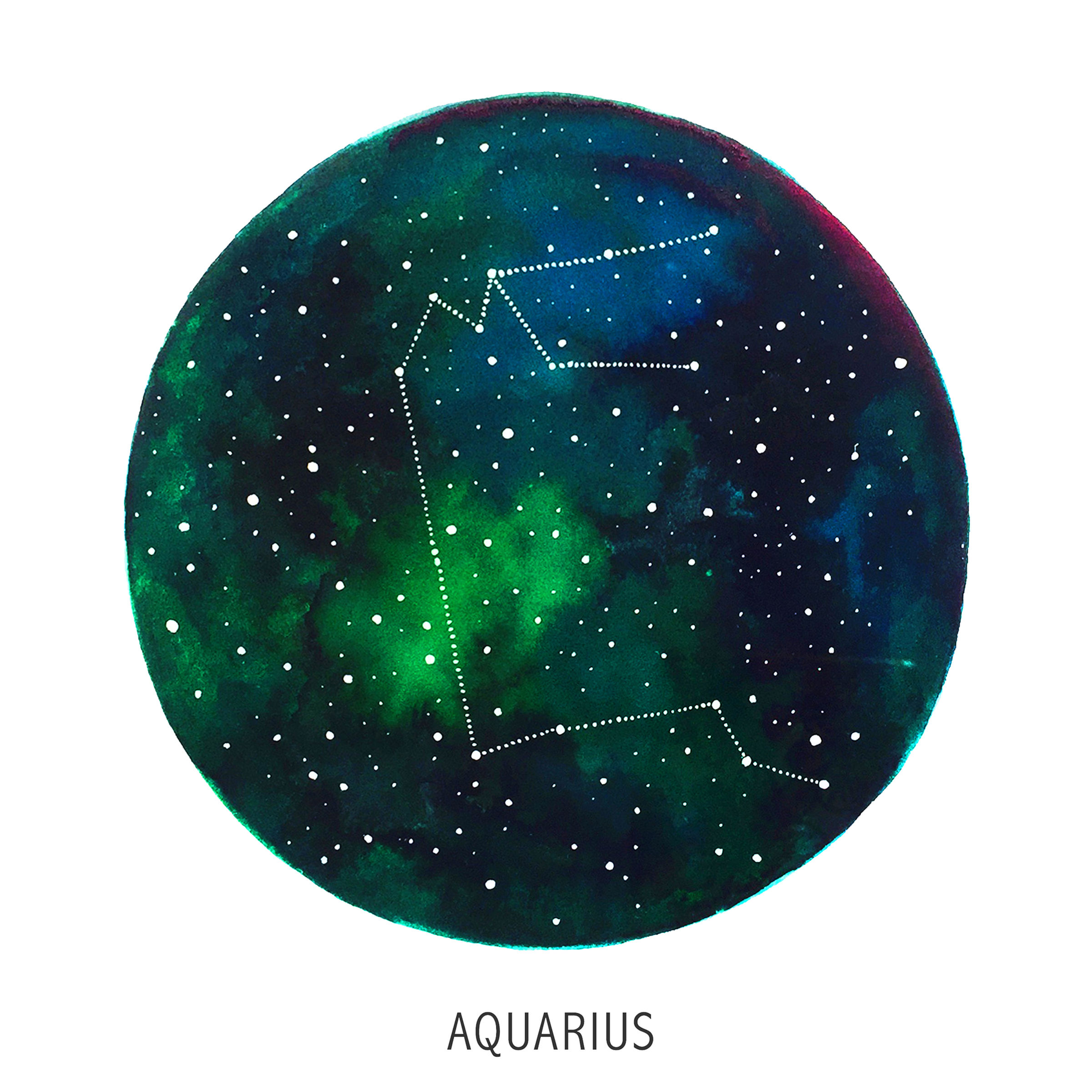 Aquarius Astrological Print