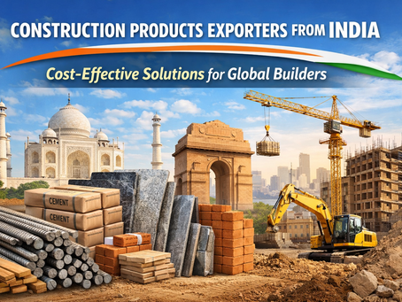 Construction Products Exporters from India Offering Cost-Effective Solutions for Global Builders