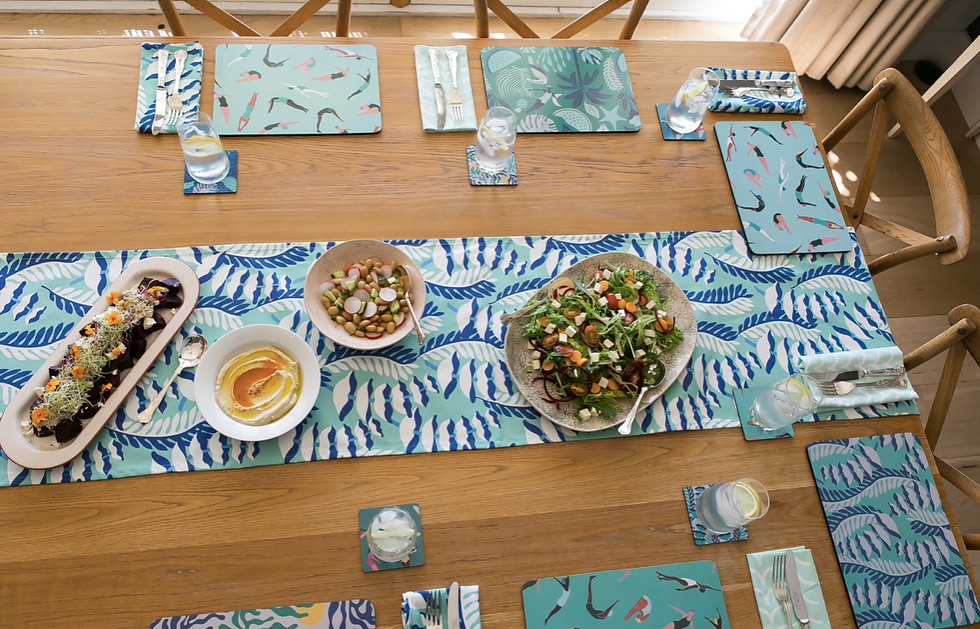 Miniatura: Ocean Sway (sand on aqua) Runner