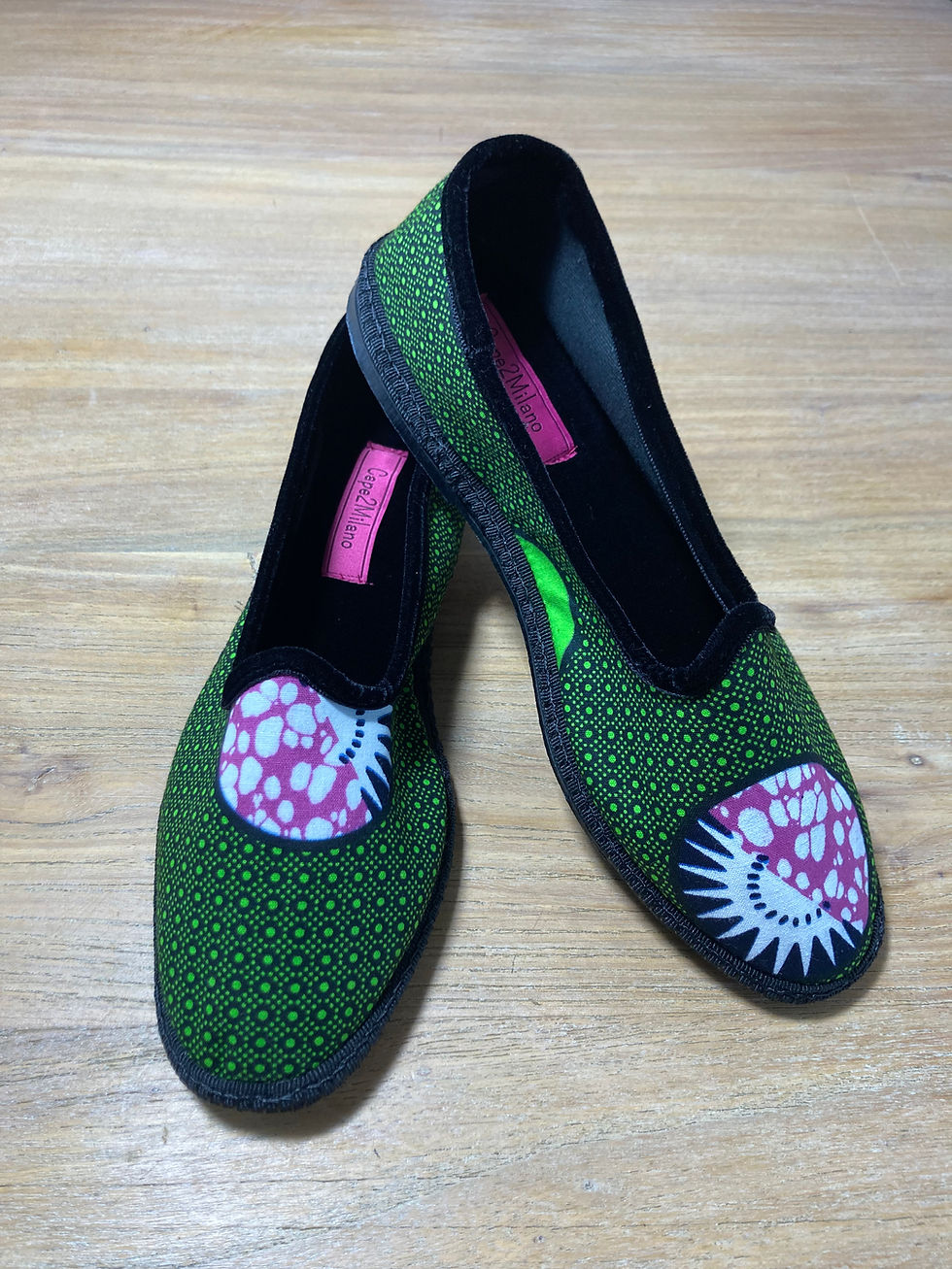 Thumbnail: Friulane, Furlane wax, cape2milano, friulane su misura, friulane con tessuti africano, wax fabric, wax fabric shoes, scarpets