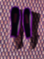 Miniatura: friulane shoes made with wax fabric, furlane, tessuto Africano, purple shoes, papusse trezzo, eco friendly shoes, friulane