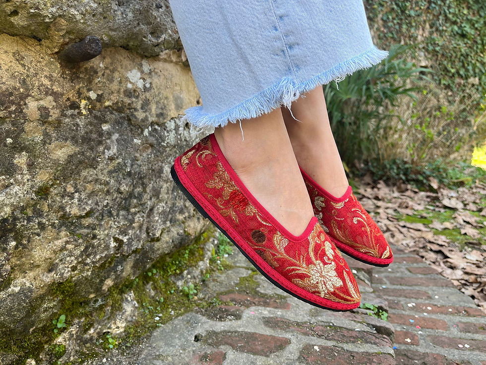 Miniatura: Friulane broccato velluto rosso