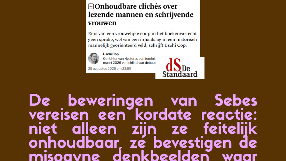Opiniestuk Uschi Cop De Standaard Literatuur