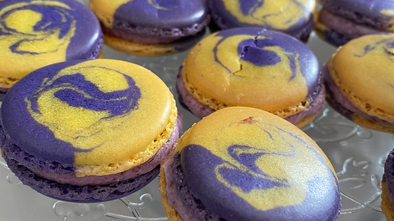 Lemon Blueberry French Macarons