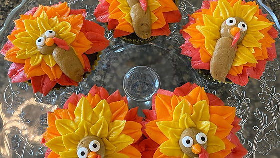 Turkey Decorated Cupcakes