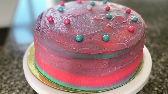 Customized White Layered Cake with Buttercream Frosting