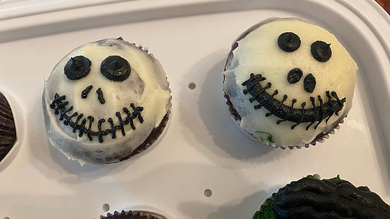 Jack Skellington Frosted Cupcakes