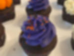 Purple Frosted Halloween Cupcakes