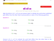 Đề thi thử THPT Quốc Gia TA_đề số 16