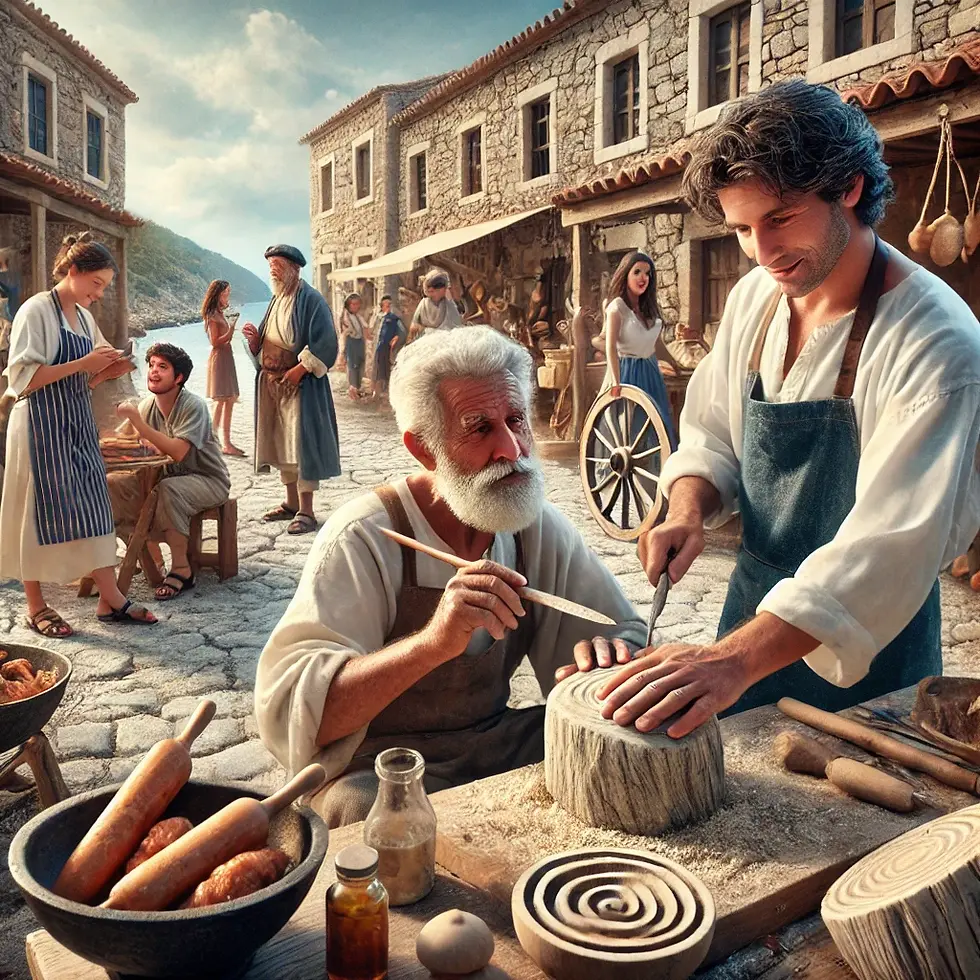 Obrtnici demonstriraju tradicionalne tehnike klesanja kamena u slikovitom otočkom selu, ističući kulturno naslijeđe koje se prenosi generacijama. Sudjelovanje s turistima ključno je za održavanje ovog naslijeđa uz istovremeno poticanje rasta poslovanja.