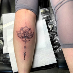 Traditional design on left leg