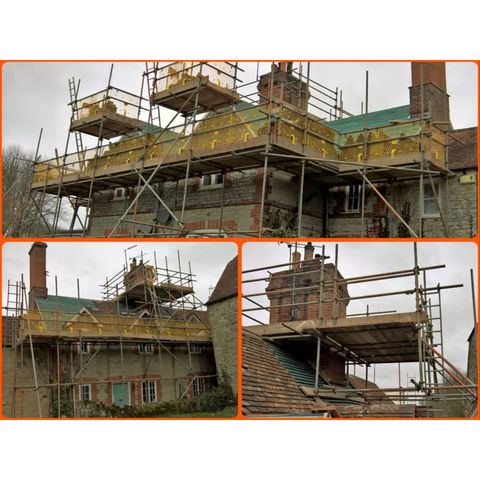 scaffolding on a building
