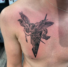Angel with a Spear Tattoo