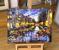 Artwork of Amsterdam framed