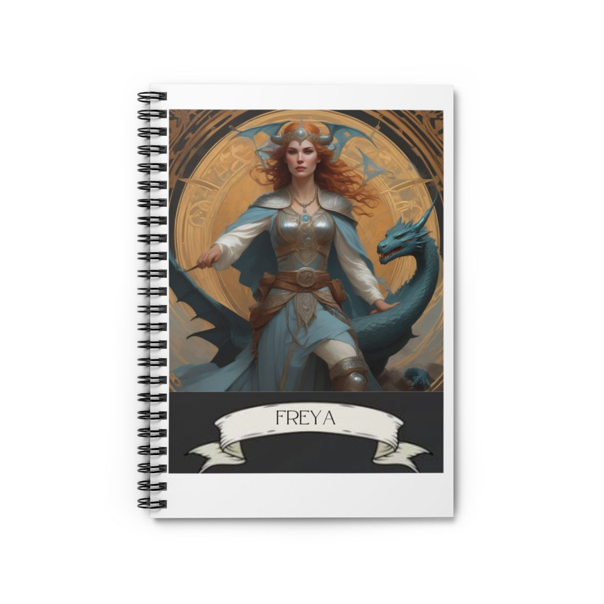 Freya - Norse Goddess of Love Spiral Notebook - Ruled Line